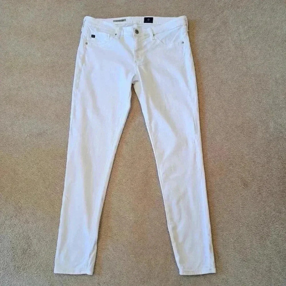 Adriano Goldschmied White Super Skinny Ankle Jeans Size 30 Legging Ankle Denim - Picture 4 of 16